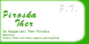 piroska ther business card